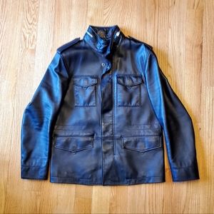 Coach Burnished Leather M65 Field Jacket (Black - EU 48)